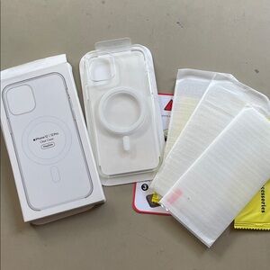 Clear MagSafe- Apple iPhone 12 Pro Case with 3 screen protectors
